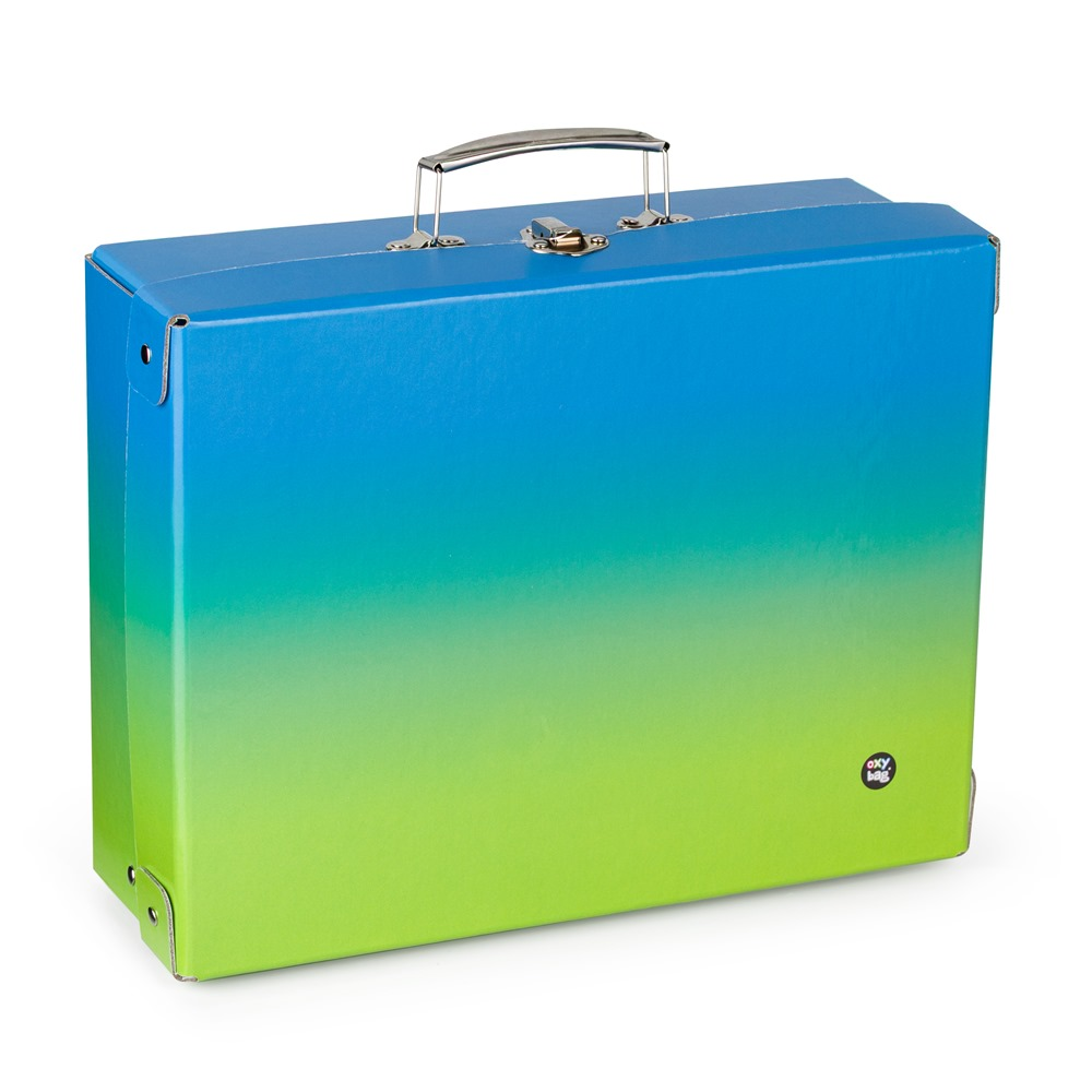 Kufřík lamino hranatý A4 OXY Ombre Blue- green 6-06124