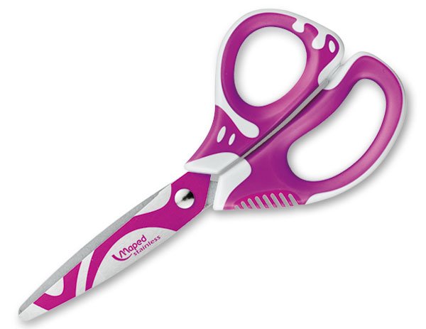 Nůžky MAPED Zenoa fit 13cm asymetr. mix barev