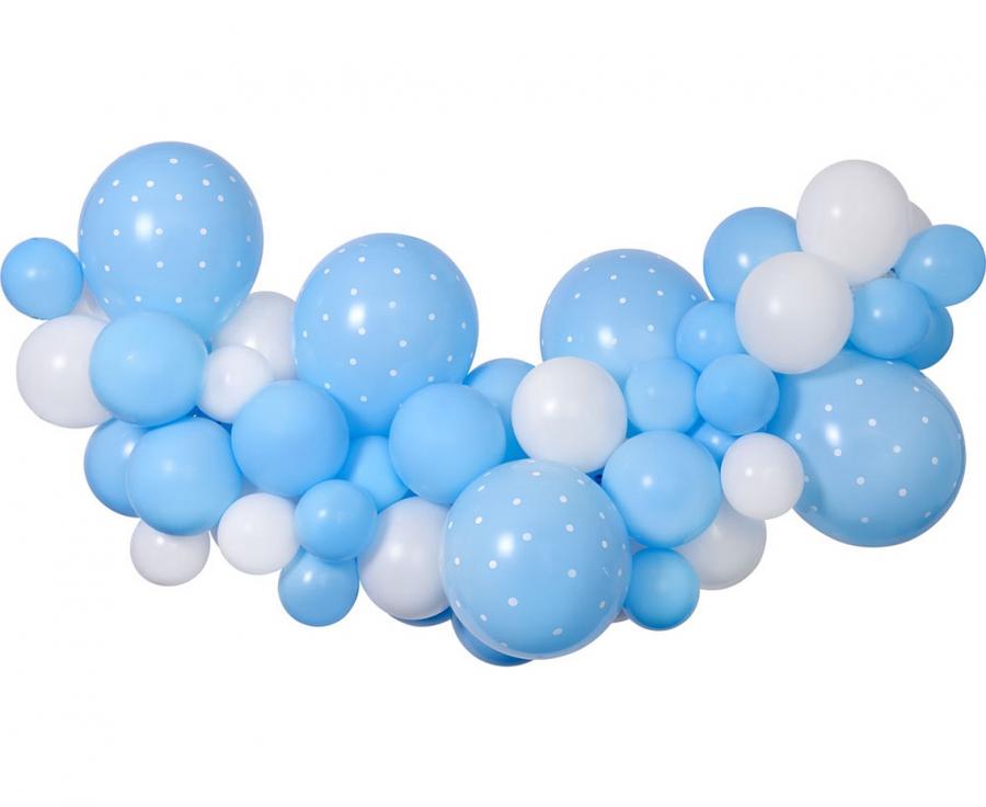 DIY Baby Blue balónková girlanda, 65 ks