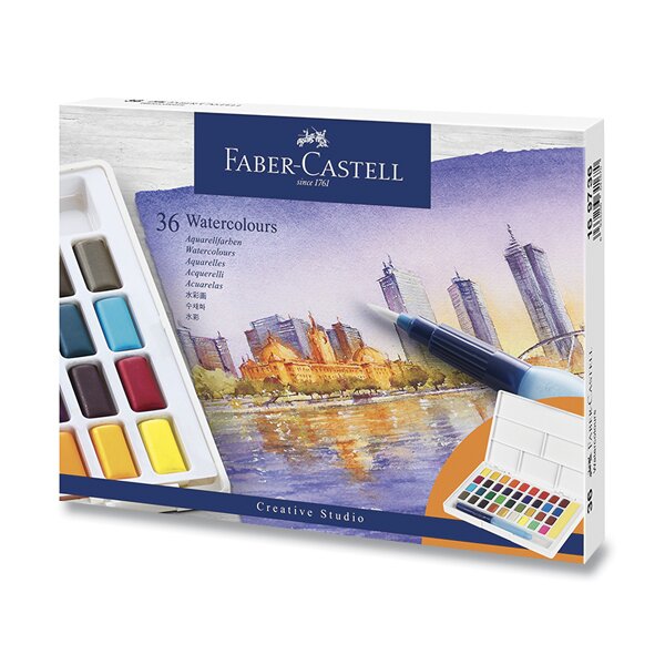 Faber-Castell Akvarelové barvy 36 ks