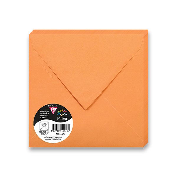 Y-Obálka CLAIREFONTAINE - 165 x 165 mm, tmavě oranžová