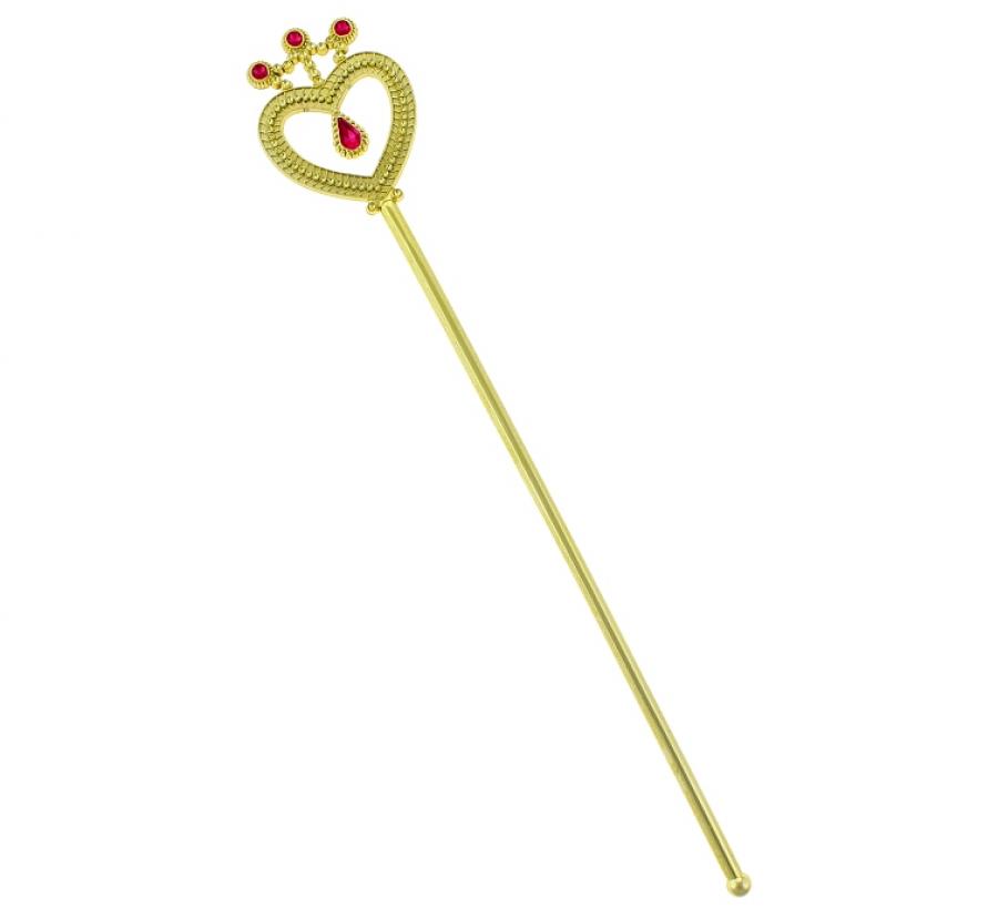 Fotografie Zlatá hůlka s rubínem, 37 cm