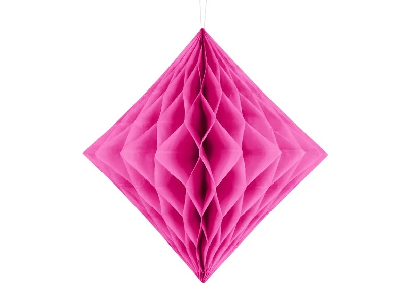 Fotografie Papírový diamant, tmavě růžová, 20cm
