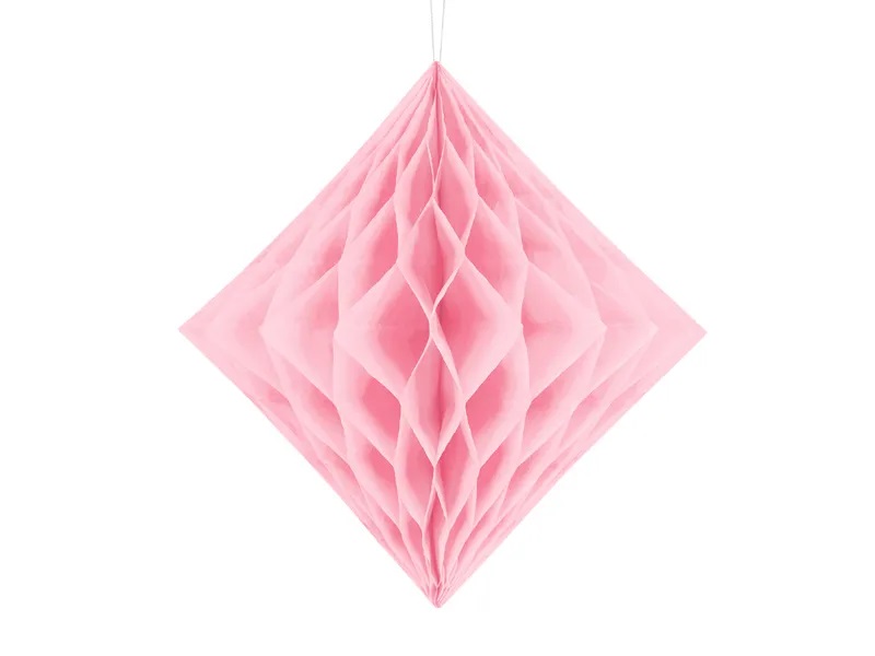 Fotografie Papírový diamant, světle růžový, 30cm