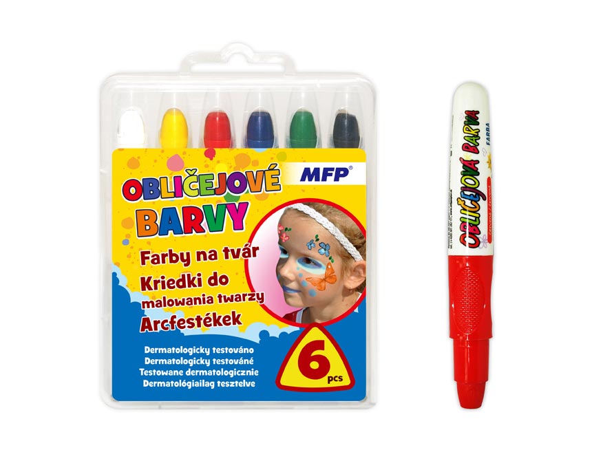 Barvy na obličej MFP 6 ks set