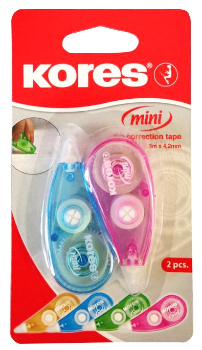 Korekční strojek MINI ROLLER 3m x 4,2mm (2ks) KORES