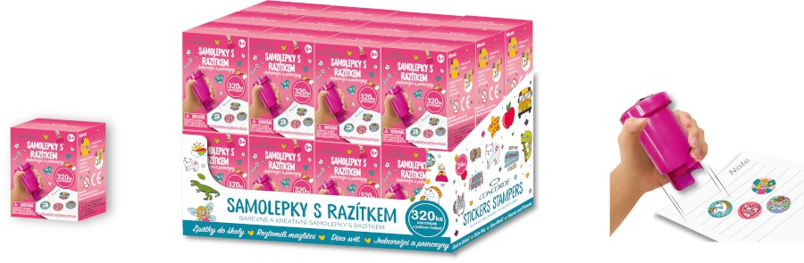 Samolepky s razítkem CONCORDE Jednorožci a princezny A381