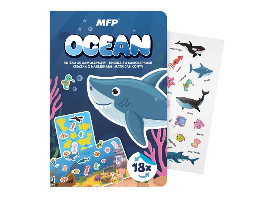 Fotografie Samolepková kniha Oceán, 12x18cm, 18 samolepek 1032395