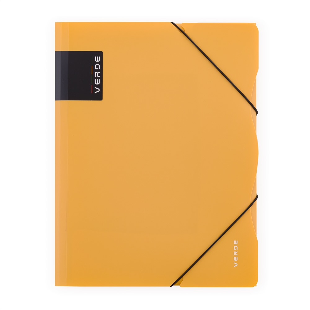 Fotografie Sloha s gumou A4 PP VERDE hořčice 2-671