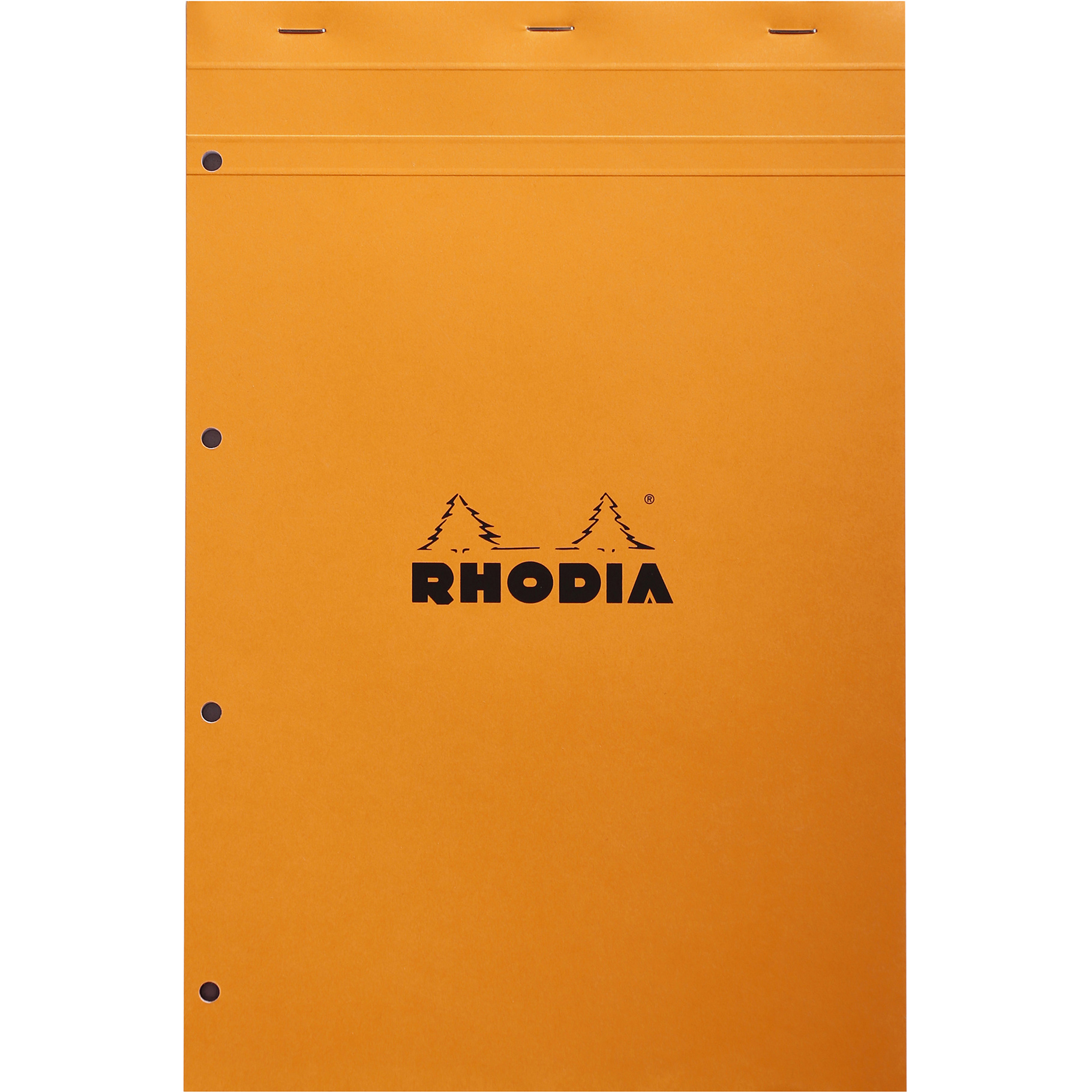 Fotografie Rhodia Basics, Poznámkový blok A4+, 80 listů, čtvereček 5x5, oranžový