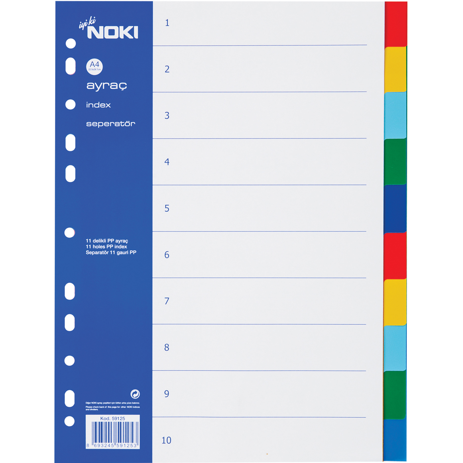 Fotografie NOKI Rozdělovník PP A4, 2x5 barev