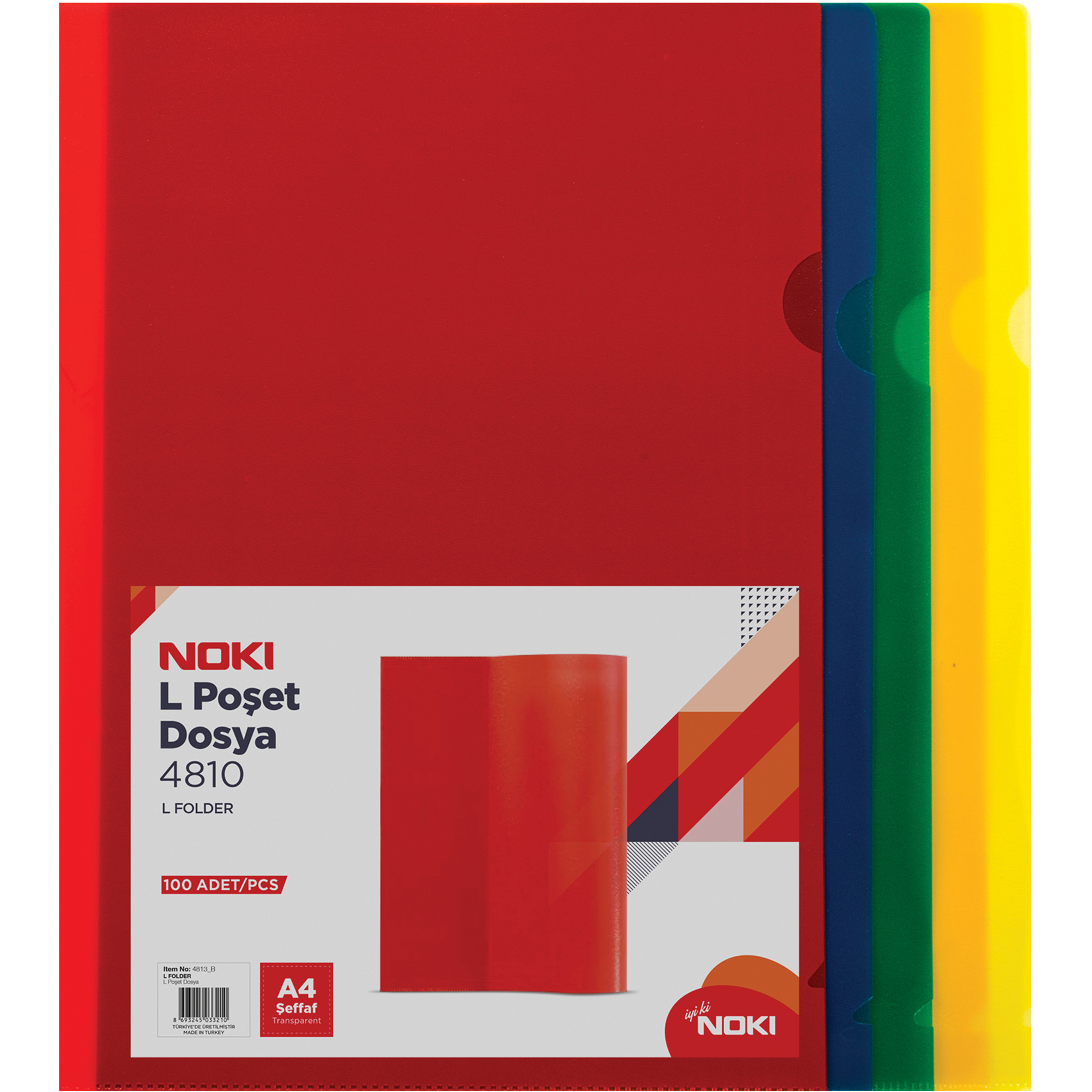 NOKI PP L-kapsa A4, zelená, 100 ks