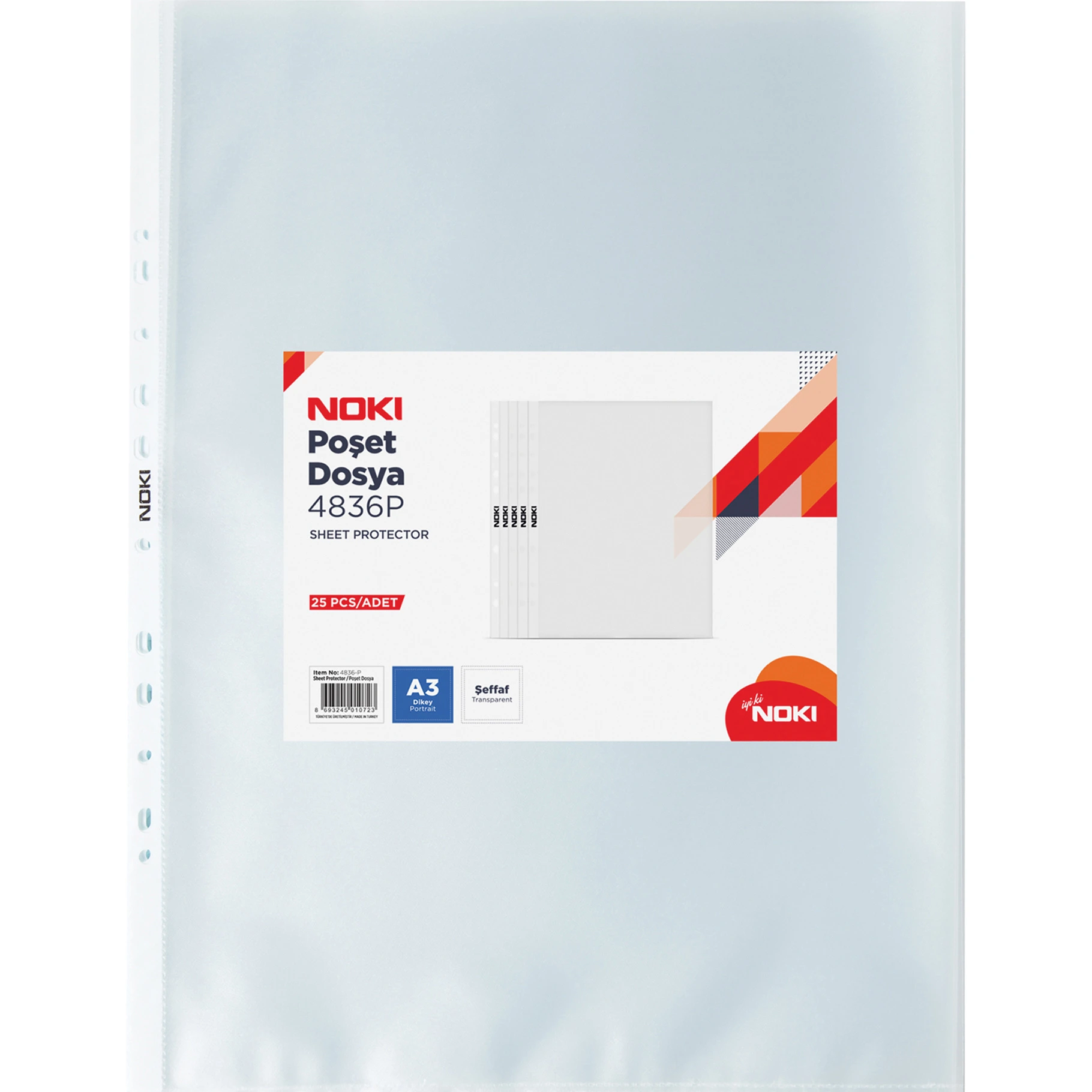 Fotografie NOKI PP U-kapsa A3 vertikální, 25 ks