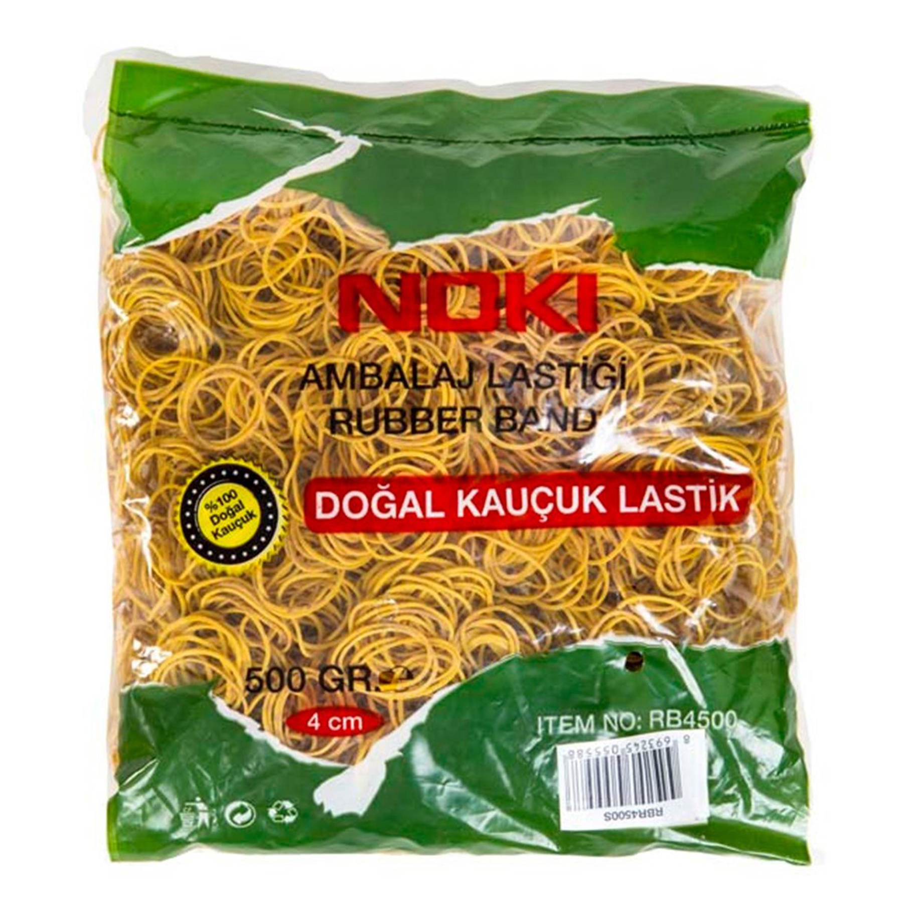 NOKI Gumičky sáček, průměr 4 cm, 500g, natural