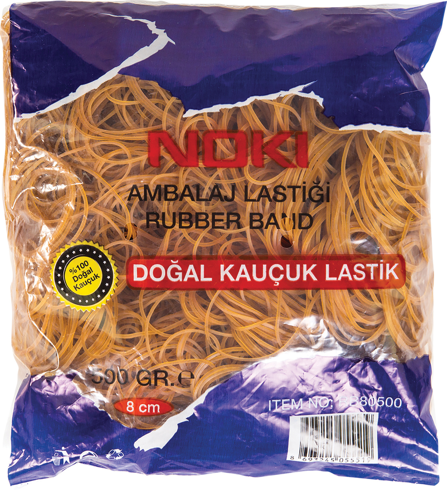 Fotografie Noki, Gumičky sáček, průměr 8 cm, 500g, natural