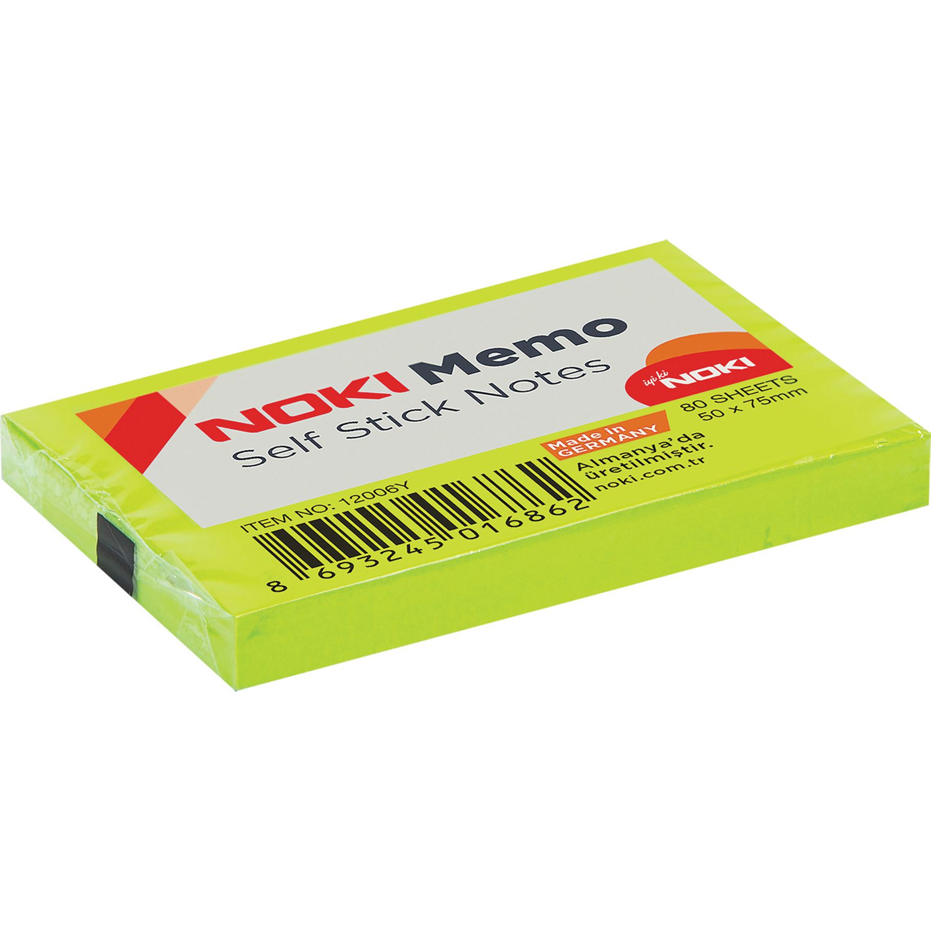 Fotografie NOKI Bloček MEMO 50x75 neon zelená, 80l