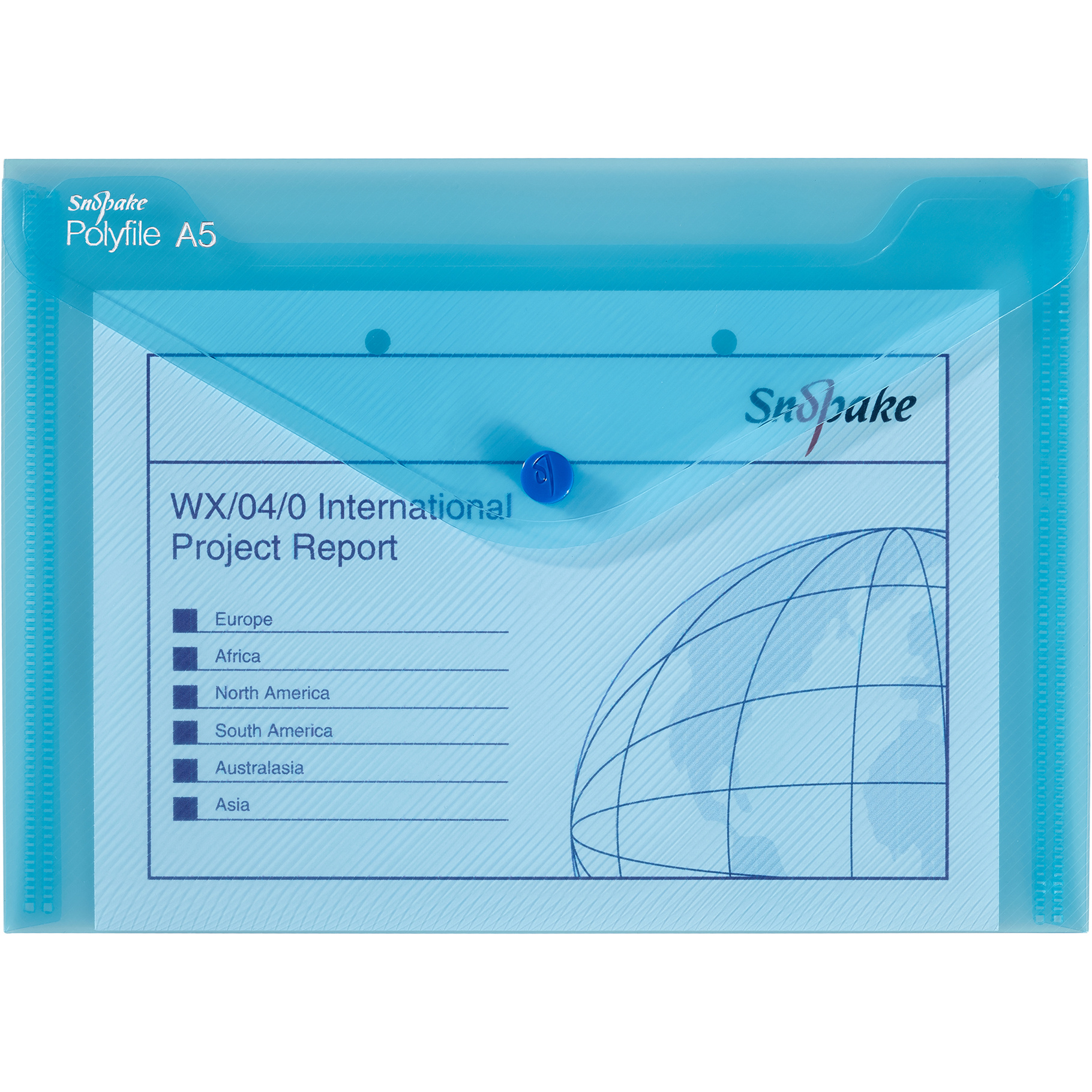 Fotografie SNOPAKE, Kapsa s drukem Polyfile, A5, modrá