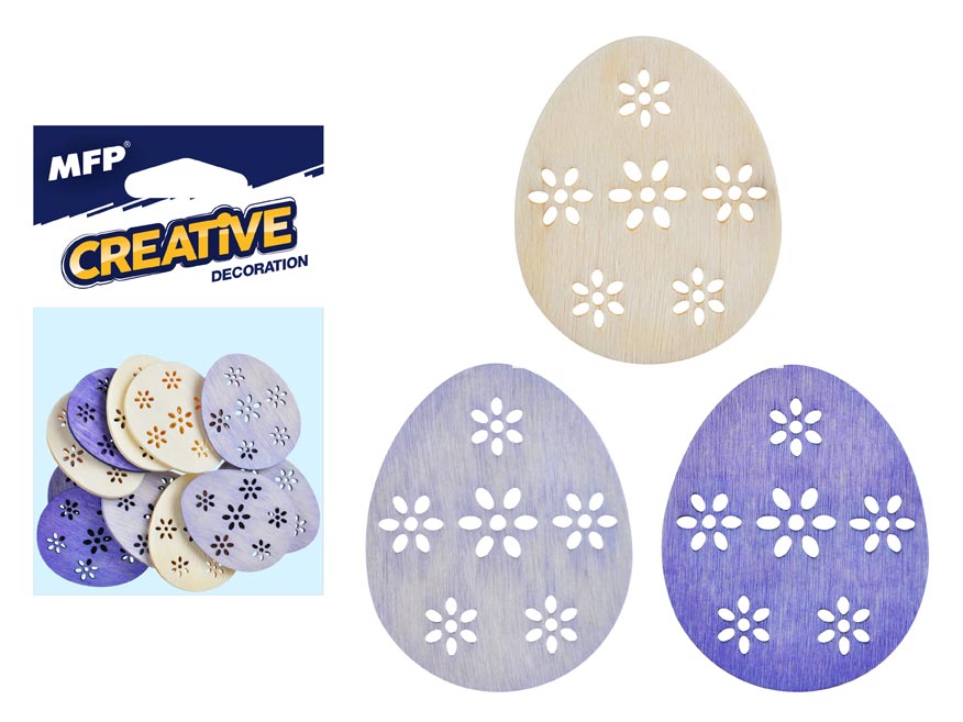 Fotografie Dekorace vejce přírodní 12ks 4cm mix