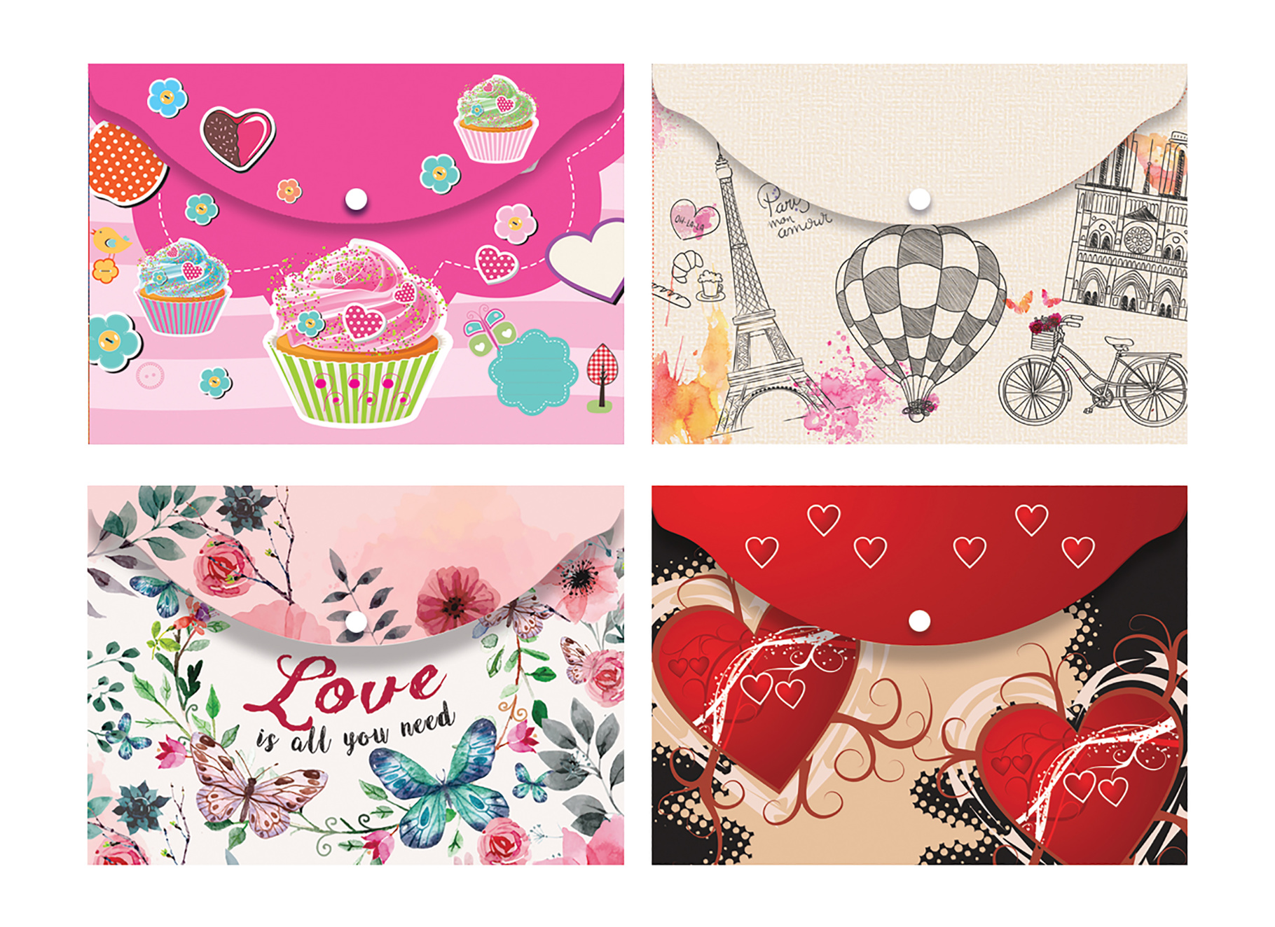 NOKI, kapsa s drukem, A4, PP, 180mic, 4 dívčí motivy