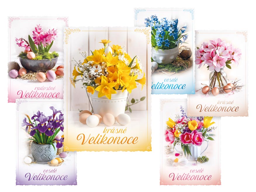 Pohlednice velikonoce 128 D výsek+UV 1300177