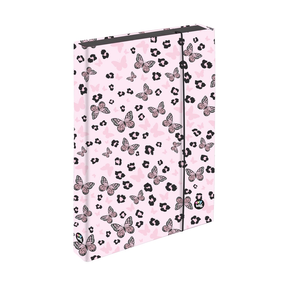 Box na sešity A4 Jumbo OXY NEXT Butterfly pink 1-46025