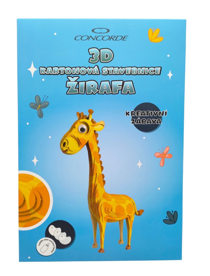 Fotografie 3D kartonová stavebnice CONCORDE Žirafa A370