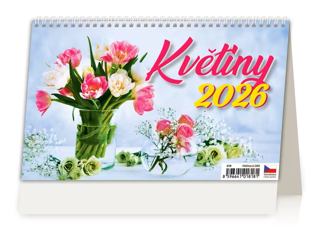 Fotografie Stolní kalendář Květiny 2026 226x139(30)mm S19-26