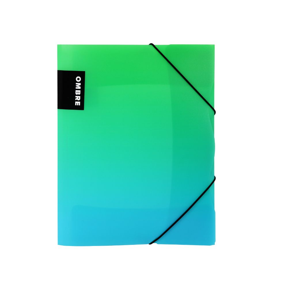 Fotografie Sloha s gumou A4 PP OMBRE zelená