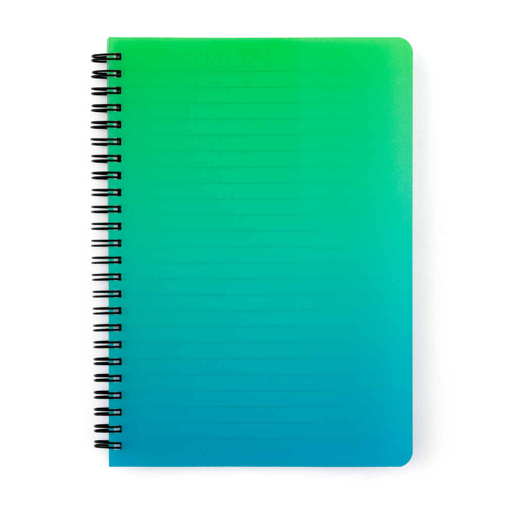 Twin wire blok A5 PP OMBRE zelená