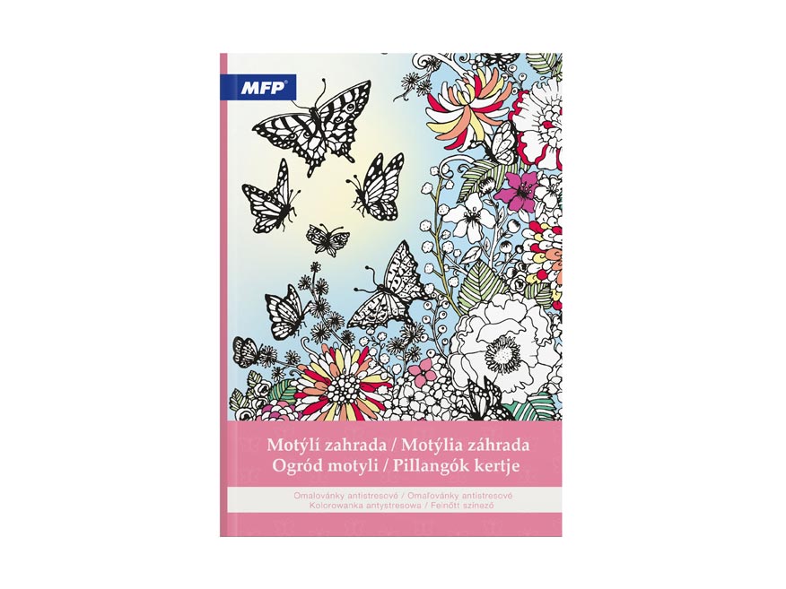 Omalovánky antistresové Motýlí zahrada 210x290mm/32s 5301241