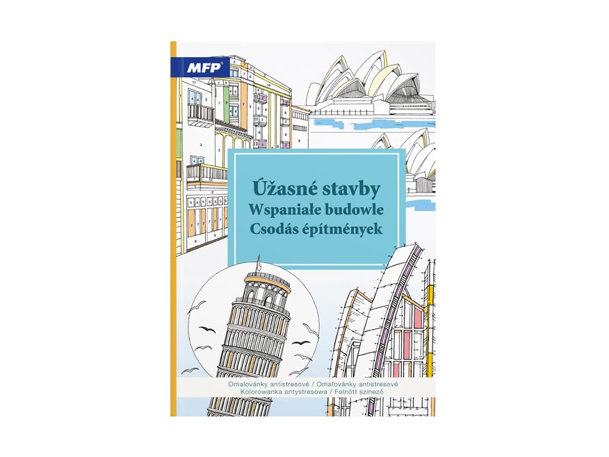 Omalovánky antistresové Úžasné stavby 210x290mm/32s 5301247