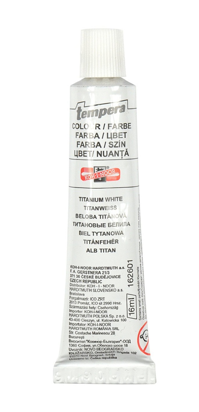 Temperová barva 16 ml běloba titanová