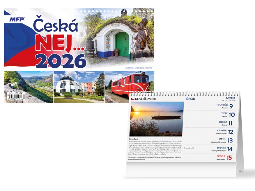 Fotografie Kalendář 2026 stolní Česká NEJ… 1061641