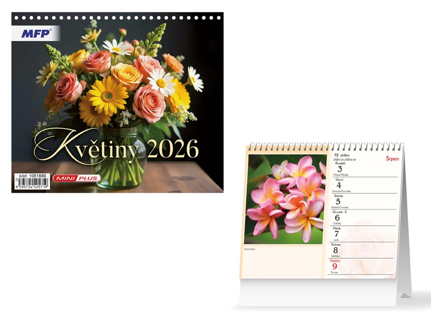 Fotografie Kalendář 2026 stolní mini Květiny 1061666