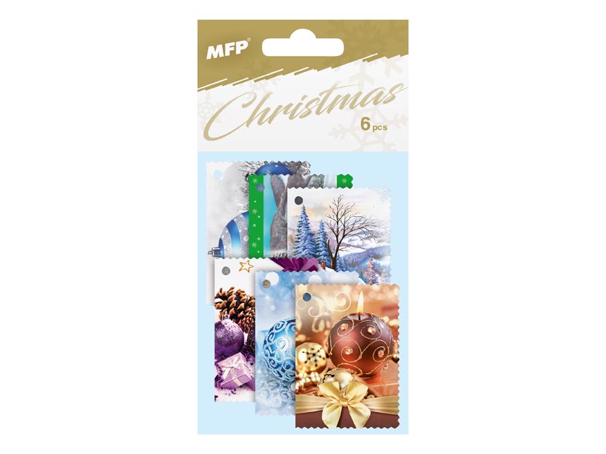 Fotografie jmenovky na dárky vánoční 6ks 1240785