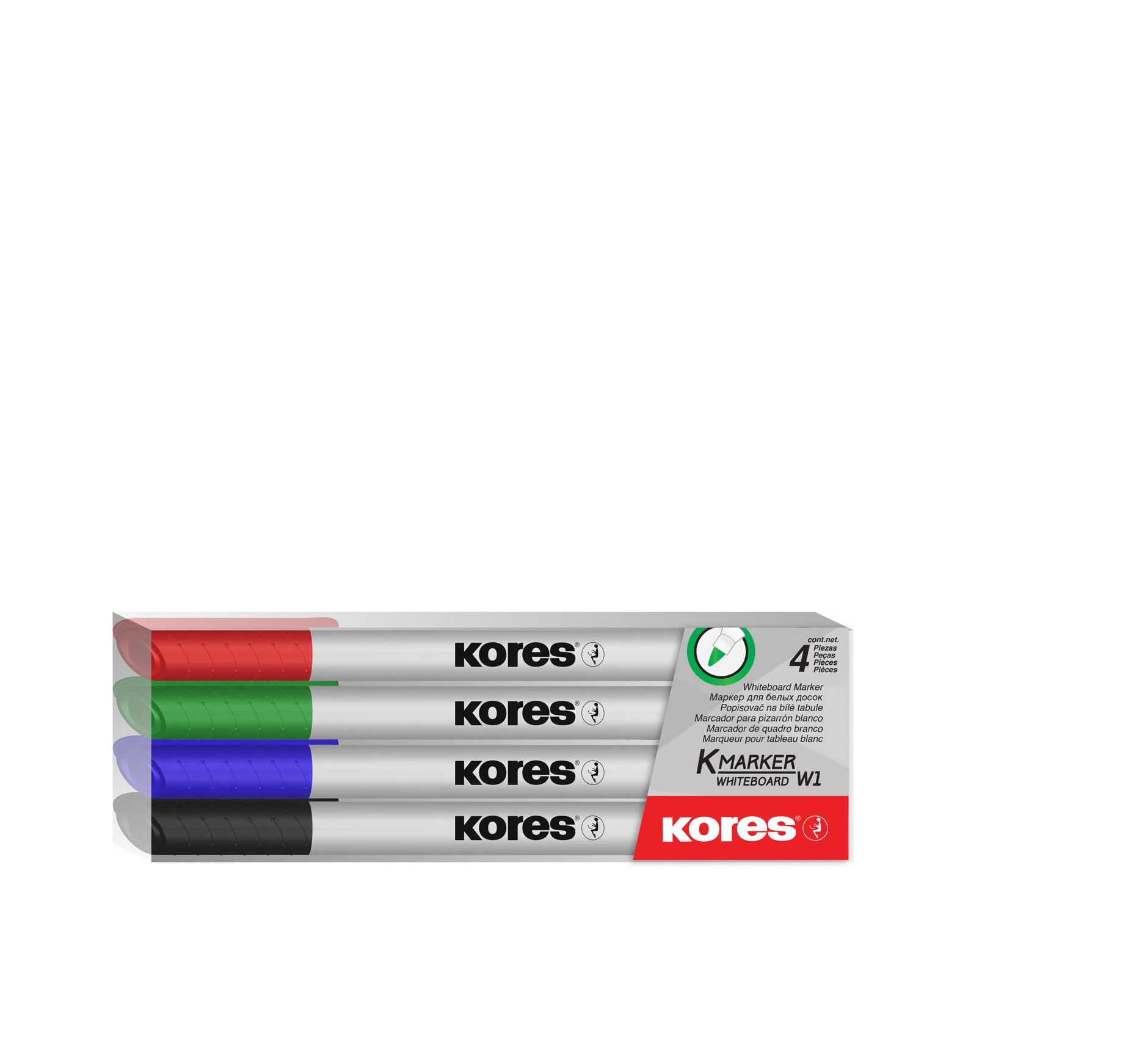 Fotografie Sada popisovačů Kores K-Marker W1 sada 4 barev Kores A49:0075_2284000