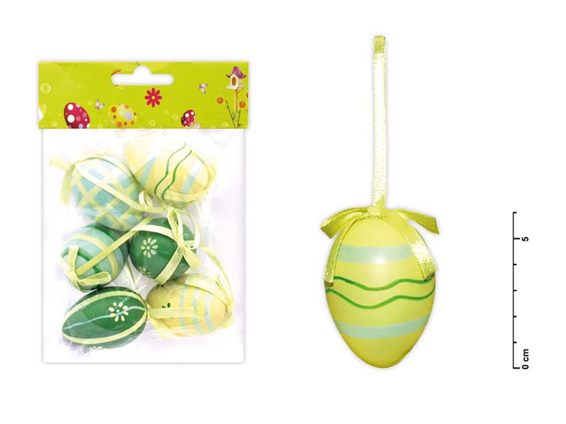 Fotografie MFP 2221125 vajíčka plast 6cm/6ks mix S150087/G