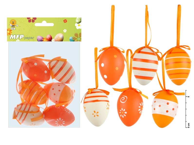 Fotografie Vajíčka plast 6cm/6ks S160026O