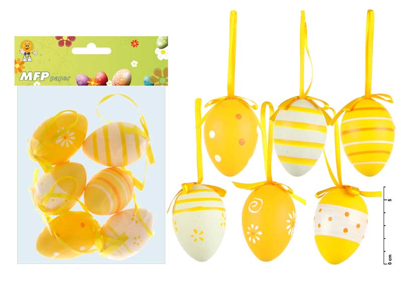 Fotografie Vajíčka plast 6cm/6ks S160026Y