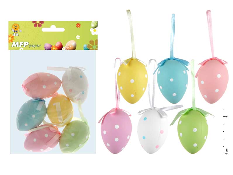 Fotografie MFP 2221190 vajíčka plast 6cm/6ks S160096