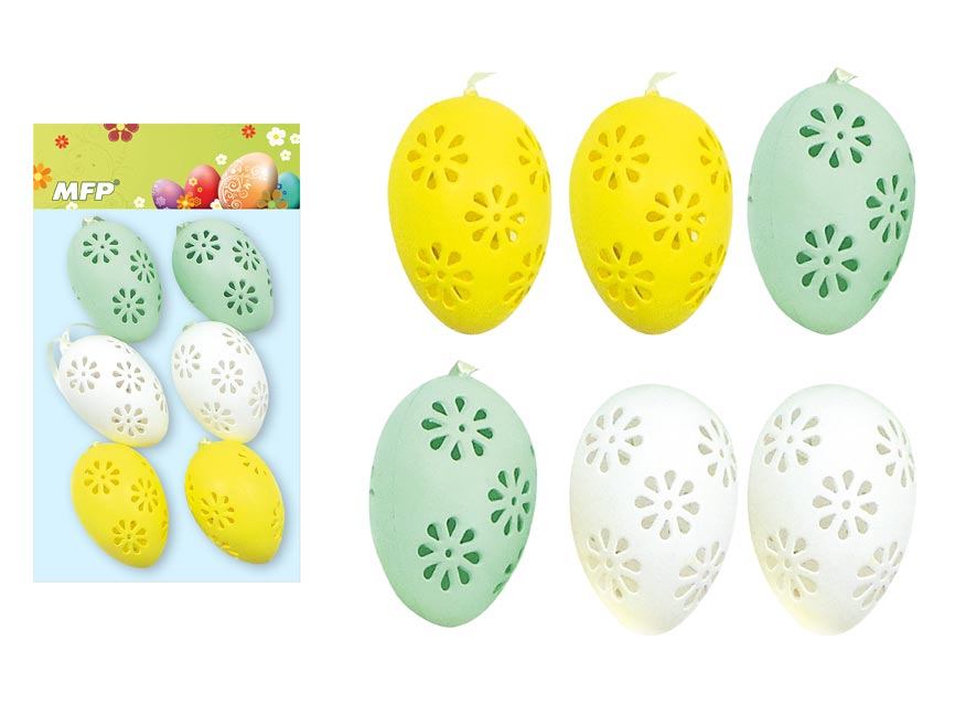 Fotografie Vajíčka plast 6cm/6ks mix S180259G 2221329