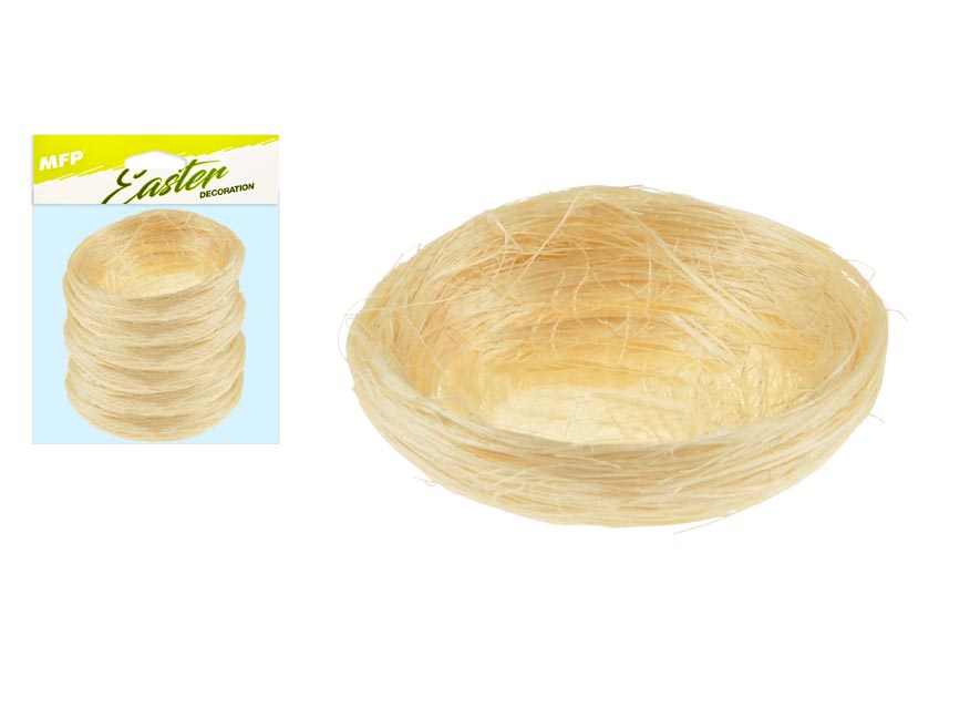 Hnízdo sisal 5cm 6ks - natur 2221458