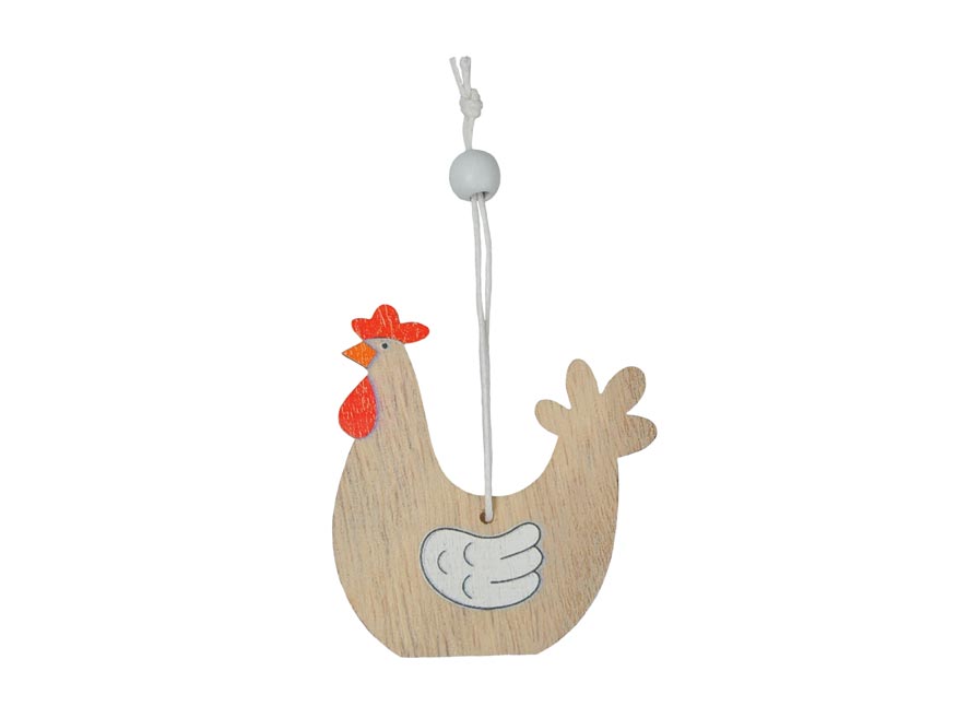 Závěs Slepice 6,5cm hnědá 2221563