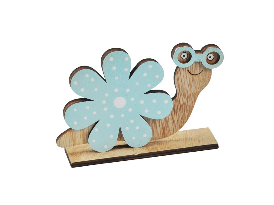 Šnek modrý květina 12,5cm 2221602