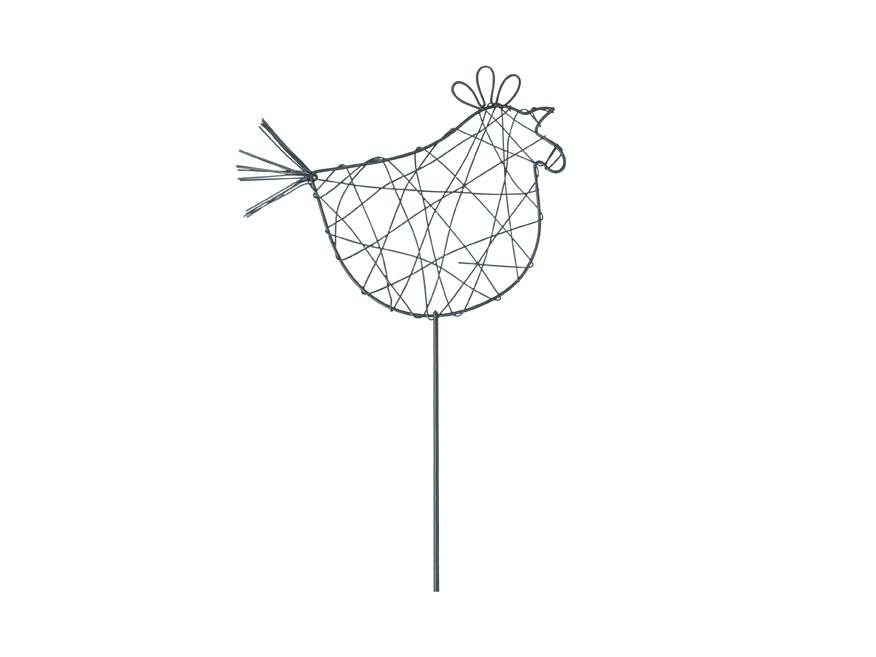 Zápich slepice kov 47cm 2221641