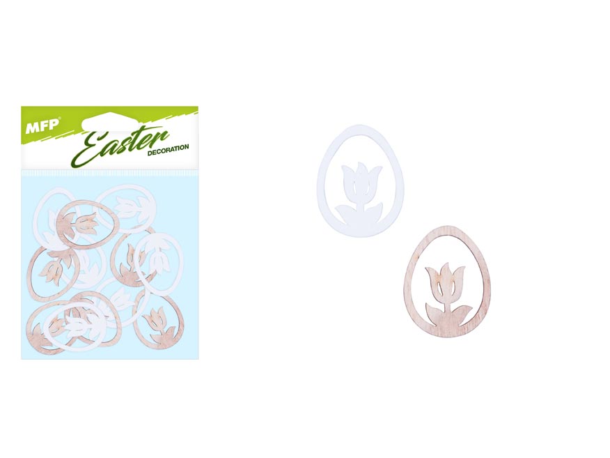 Fotografie dekorace tulipán 3cm 12ks přírodní mix 2221746