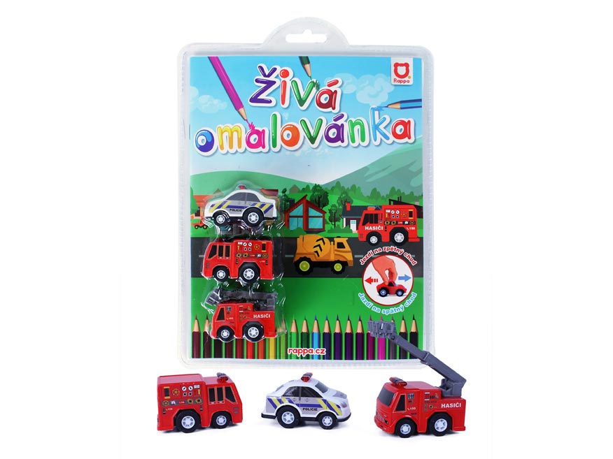 Omalovánky 18x23,5cm záchranáři + 3ks aut 5301277