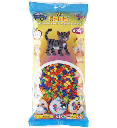 Korálky barevné - 6000 ks Neonové barvy H205-51