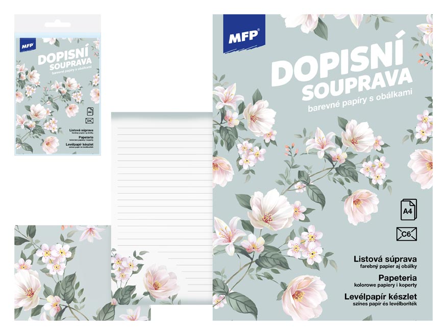 Fotografie Dopisní papír barevný LUX 5+10 (Květy) 5550373