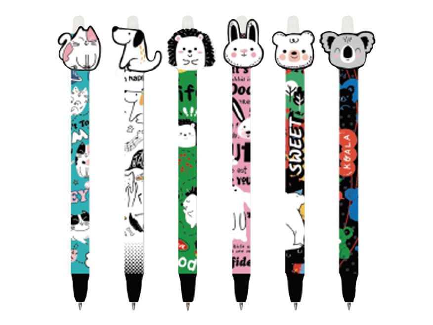 Kuličkové pero gumovací Cute Pet, 0,5, modré 6001377